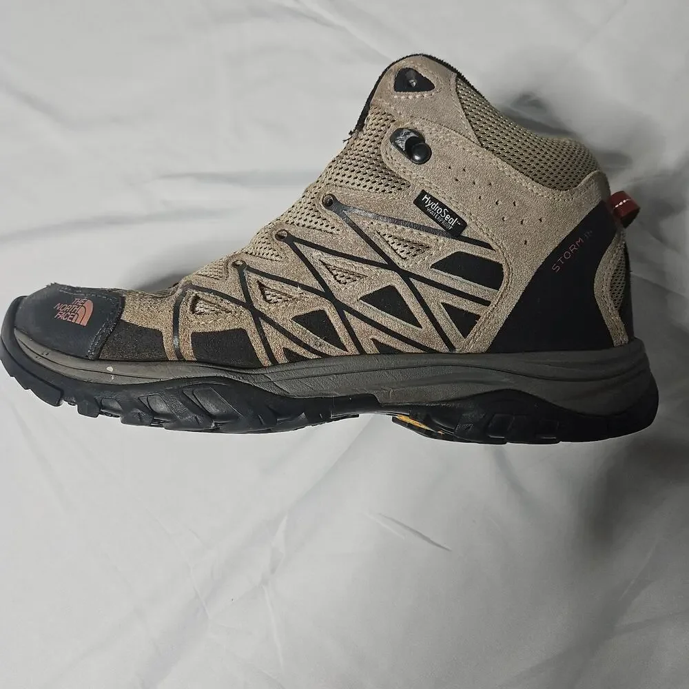 The North Face Storm III Men's Hiking Shoes HydroSeal Waterproof Vibram Tan Sz 9
